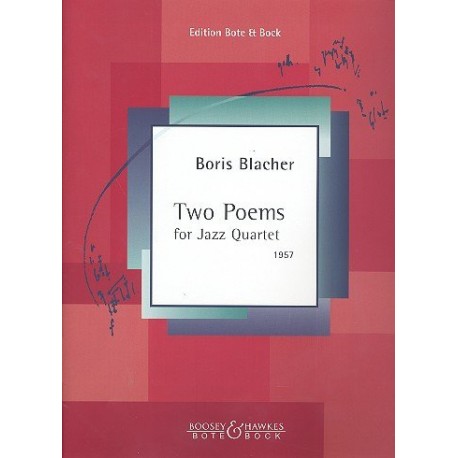 Two Poems for Jazz Quartet