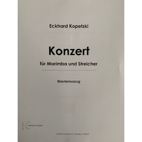 Kopetzki Concert for Marimba